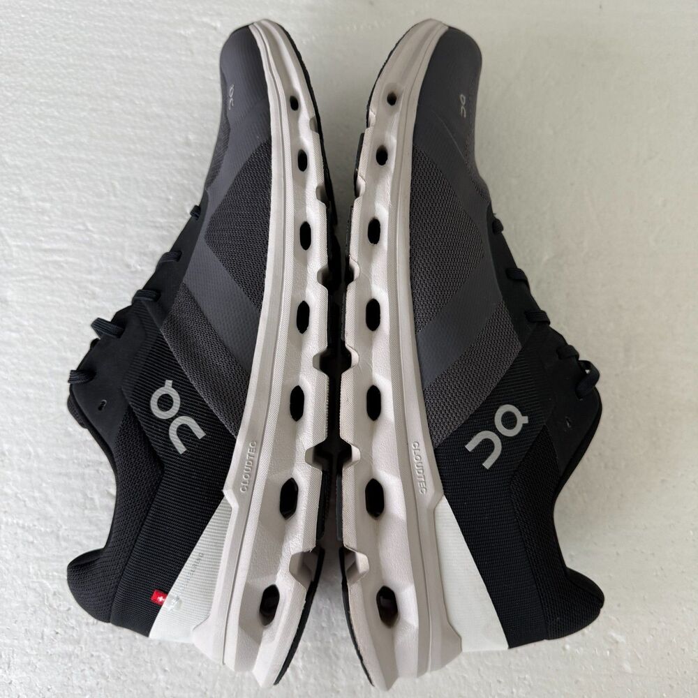 On Men's Cloudrunner Sneakers, Eclipse/Frost, 13 Medium US Running Shoes - Picture 4 of 16